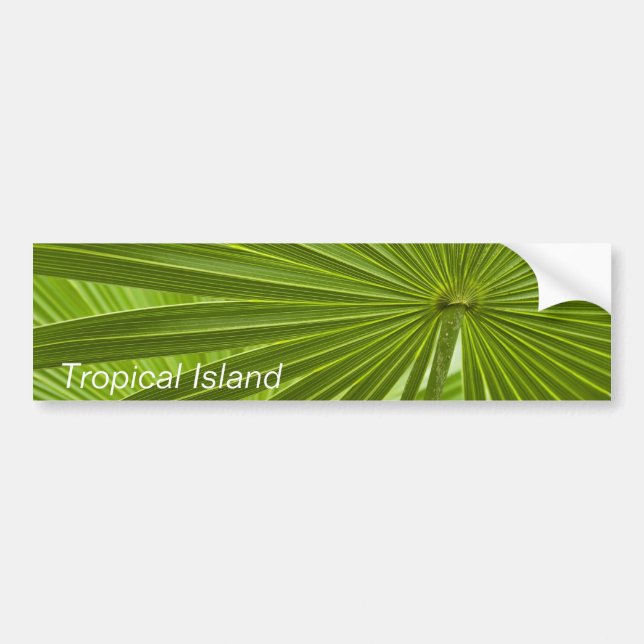 Pegatina Para Coche Isla tropical (Frente)
