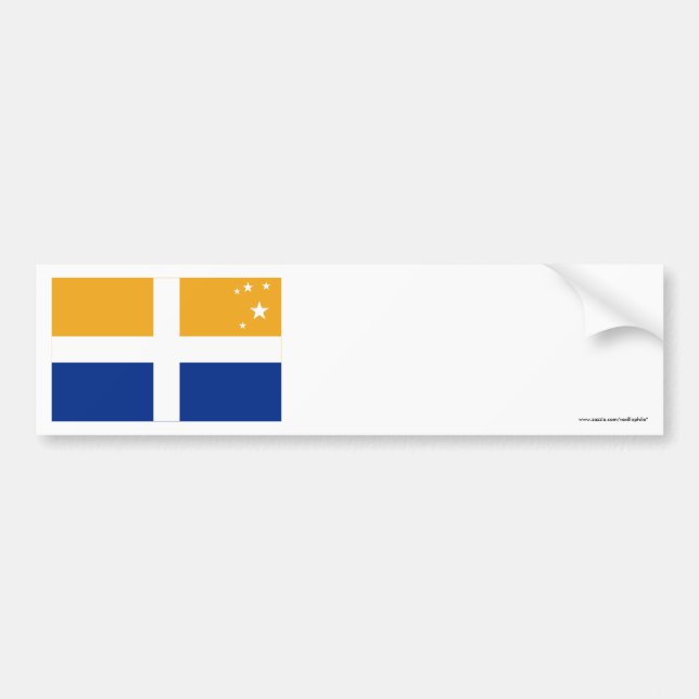 Pegatina Para Coche Islas de la bandera de Scilly (Frente)