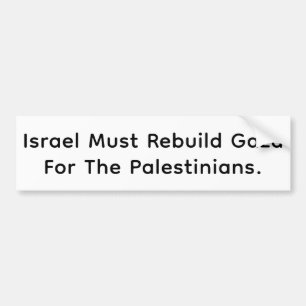 Pegatina Para Coche Israel Construye Gaza y Deja Arte en Hankamer Artj