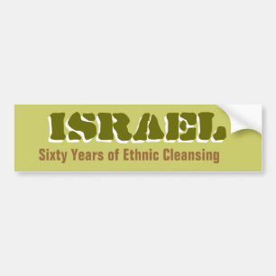 Pegatina Para Coche ISRAEL sesenta años de limpieza étnica Bumperstick
