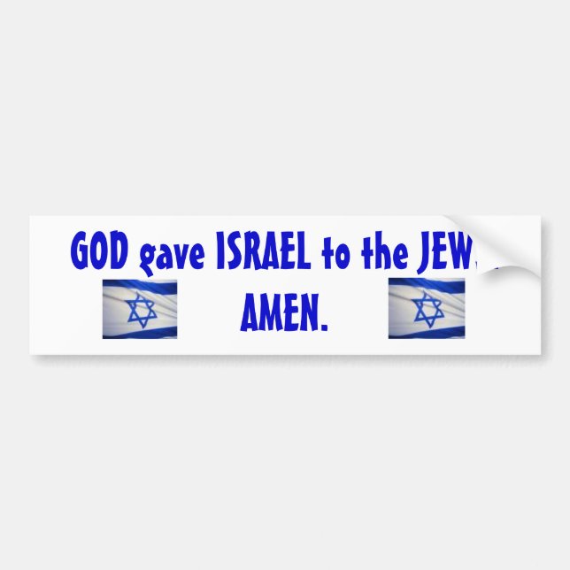 Pegatina Para Coche israeli_flag_Israel, israeli_flag_Israel, DIOS g… (Frente)