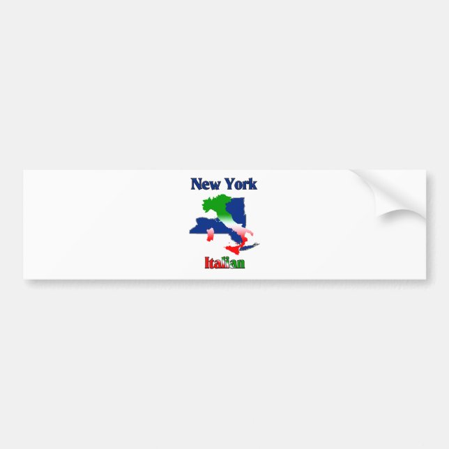 Pegatina Para Coche Italiano de Nueva York (Frente)