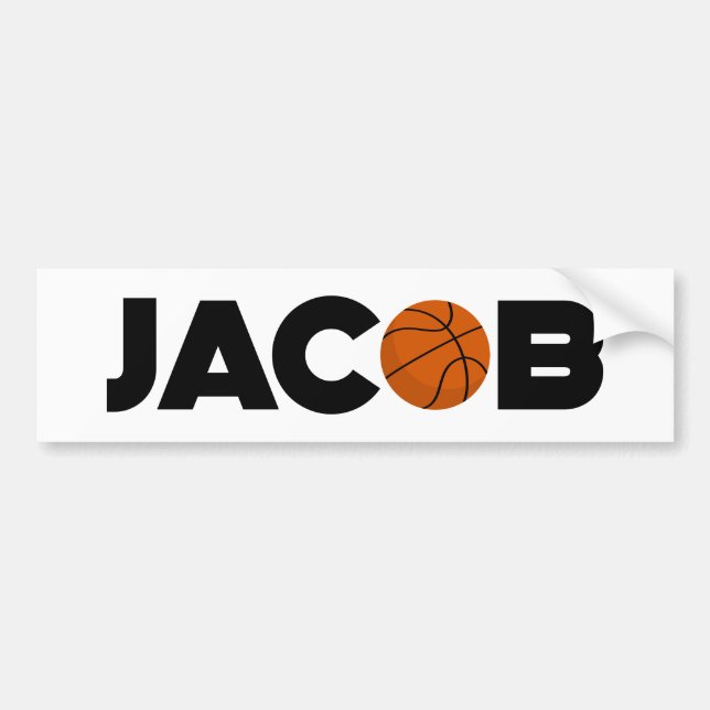 Pegatina Para Coche Jacob Basketball (Frente)
