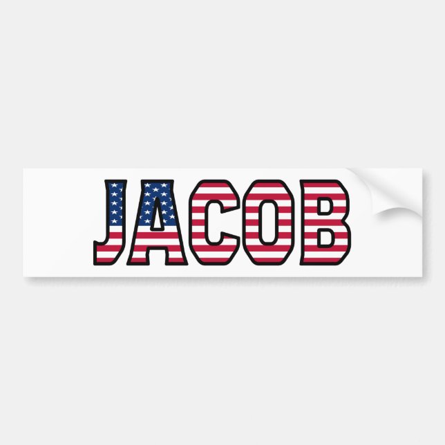 Pegatina Para Coche Jacob Name Vorname Estados Unidos Aufkleber Pegati (Frente)
