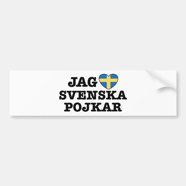 Pegatina Para Coche Jag Svenska Pojkar (Frente)
