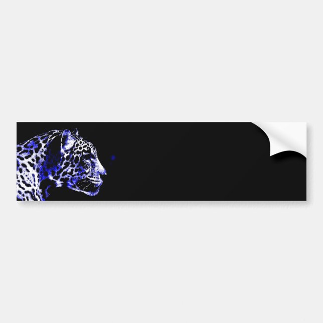 Pegatina Para Coche Jaguar nocturno (Frente)