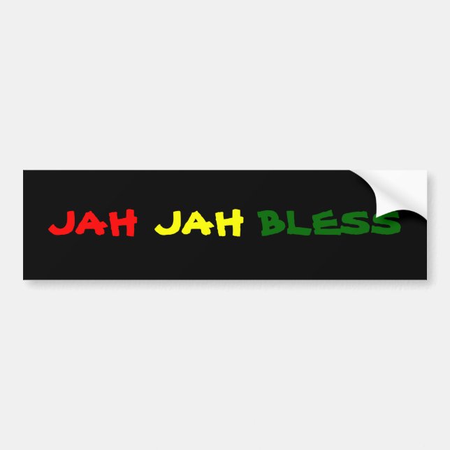 PEGATINA PARA COCHE JAH JAH BENDIGA (Frente)