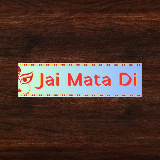 Pegatina Para Coche "Jai Mata Di" Maa Durga Hindu (Subido por el creador)