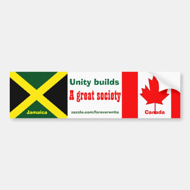 Pegatina Para Coche jamaicano canadiense (Frente)