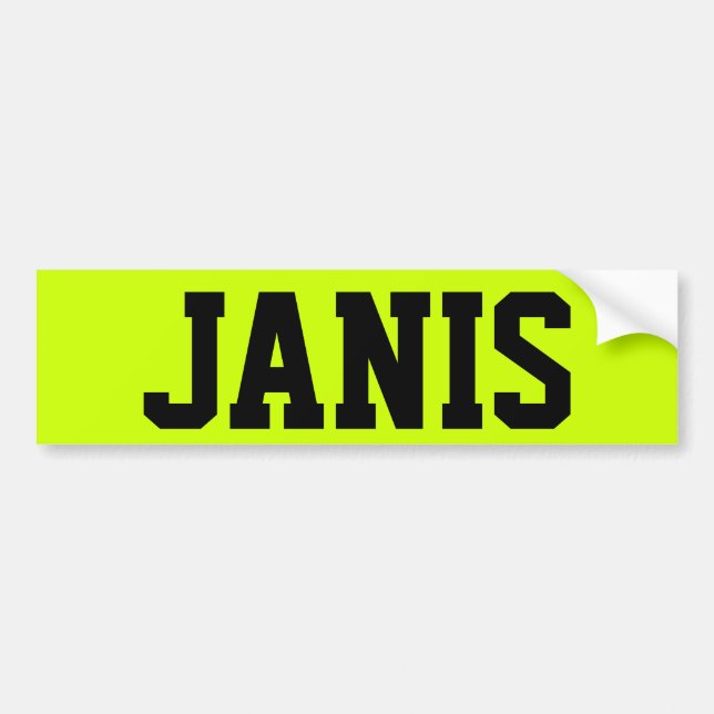 PEGATINA PARA COCHE JANIS (Frente)
