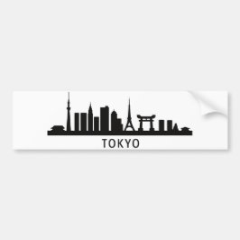Pegatina Para Coche Japan Cityscape Travel | Tokyo Skyline Silhouette