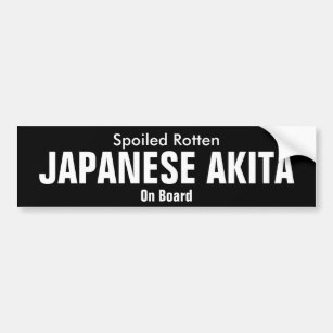 Pegatina Para Coche Japaneses podridos y malcriados Akita a bordo