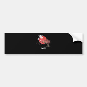 Pegatina Para Coche Japón Lofi Hip Hop Kanji Cherry Blossom Lofi