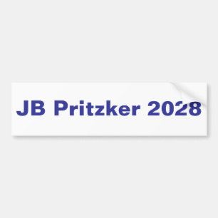 Pegatina Para Coche JB Pritzker 2028, postulado a la presidencia