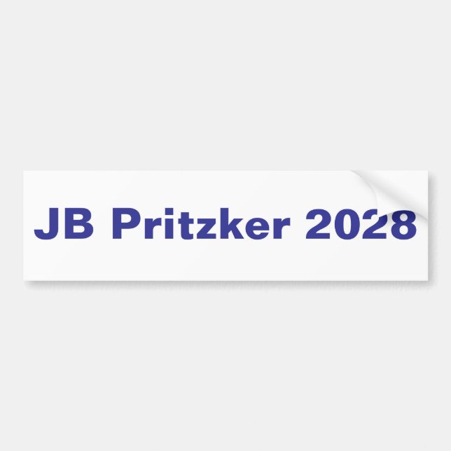 Pegatina Para Coche JB Pritzker 2028, postulado a la presidencia (Frente)