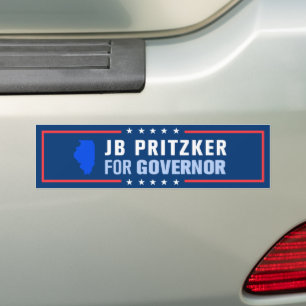 Pegatina Para Coche JB Pritzker para Gobernador de Illinois
