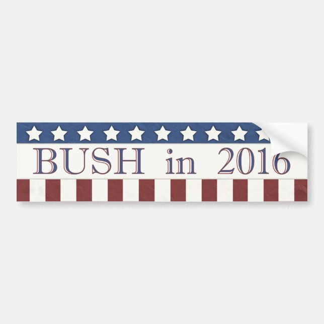 Pegatina Para Coche Jeb Bush 2016 Estrellas y rayas (Frente)