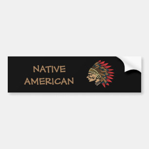 Pegatina Para Coche Jefe indio del nativo americano