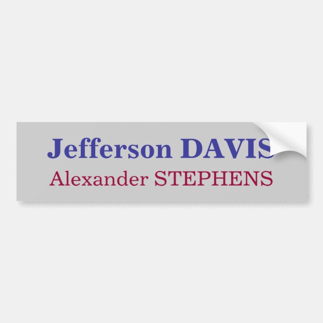 Pegatina Para Coche Jefferson Davis, STEPHENS de Alexander (Frente)