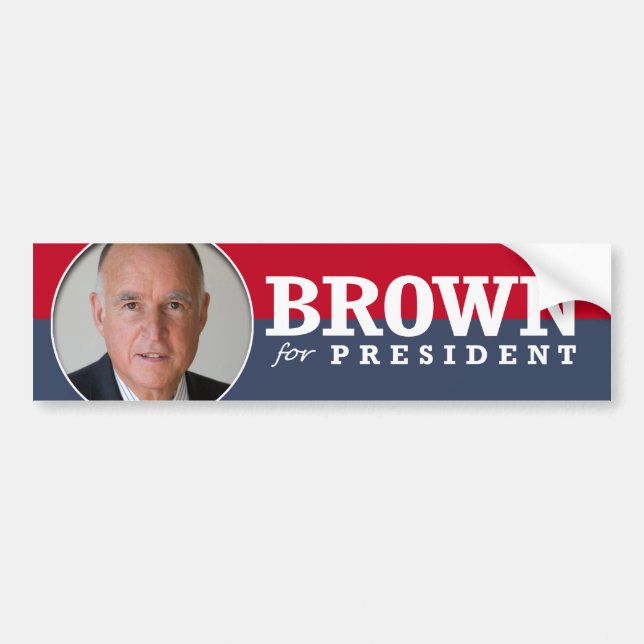 PEGATINA PARA COCHE JERRY BROWN 2016 (Frente)