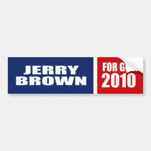PEGATINA PARA COCHE JERRY BROWN PARA EL GOBERNADOR