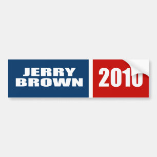 PEGATINA PARA COCHE JERRY BROWN PARA EL GOBERNADOR