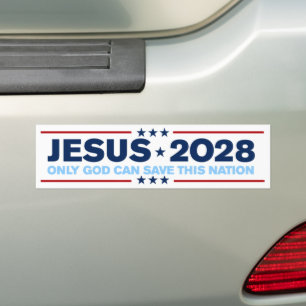 Pegatina Para Coche Jesucristo 2028 Sólo Dios puede salvar a esta naci