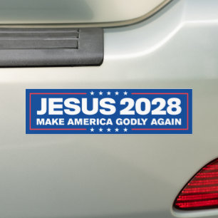Pegatina Para Coche Jesucristo 2028 vuelve a hacer a Estados Unidos bi