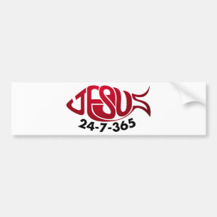 Pegatina Para Coche Jesus24-7-365