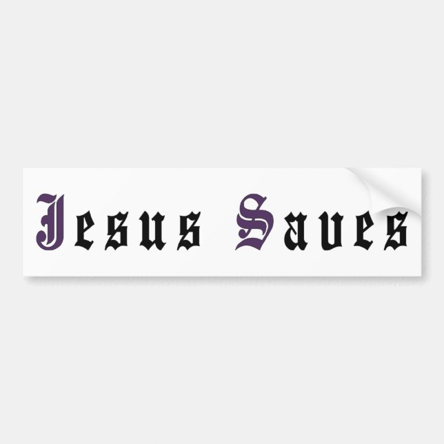 Pegatina Para Coche Jesús ahorra (Frente)