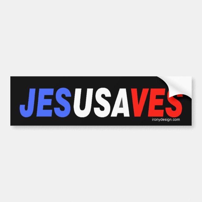 Pegatina Para Coche Jesús ahorra (Frente)