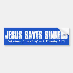 Pegatina Para Coche Jesús ahorra a los pecadores, de quienes soy
