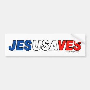 Pegatina Para Coche Jesús ahorra Bumperstickers