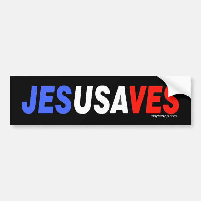 Pegatina Para Coche Jesús ahorra Bumperstickers (Frente)