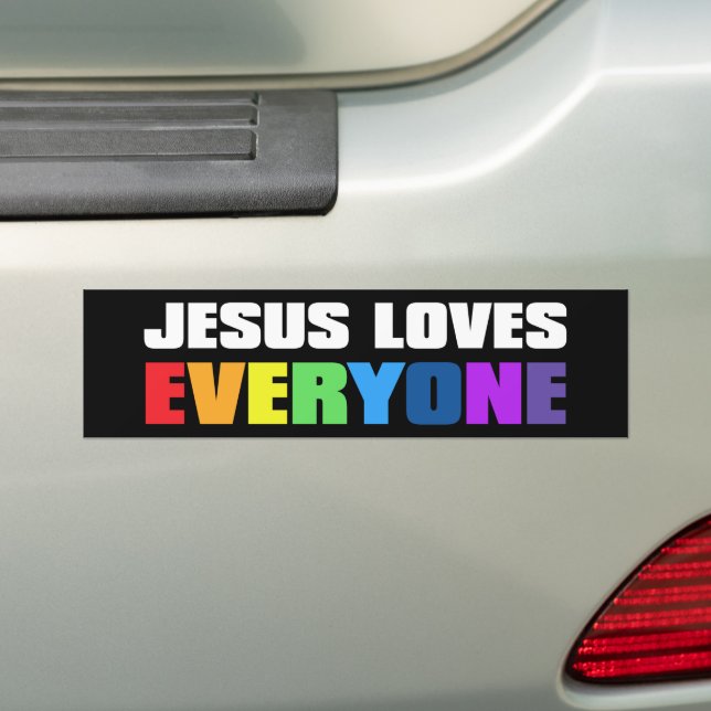 Pegatina Para Coche Jesús ama a todos los cristianos LGBTQ (en coche)