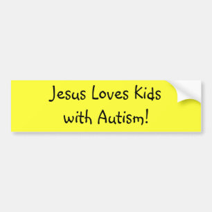 Pegatina Para Coche ¡Jesús ama el autismo de Kidswith!