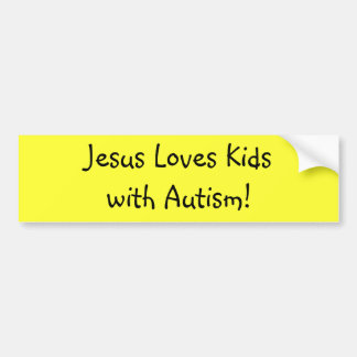 Pegatina Para Coche ¡Jesús ama el autismo de Kidswith!