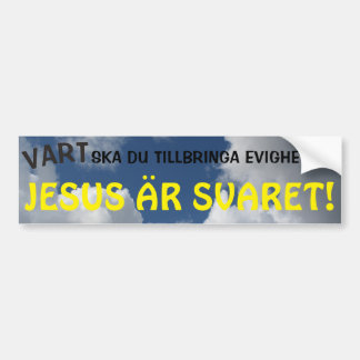 PEGATINA PARA COCHE JESUS ÄR SVARET!