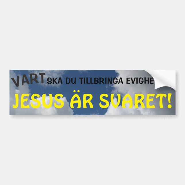 PEGATINA PARA COCHE JESUS ÄR SVARET! (Frente)