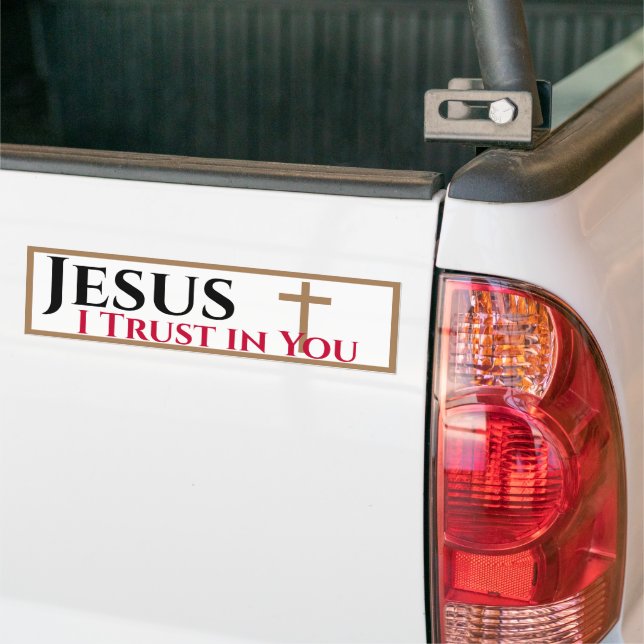 Pegatina Para Coche Jesús confío en Ti (En Camión)