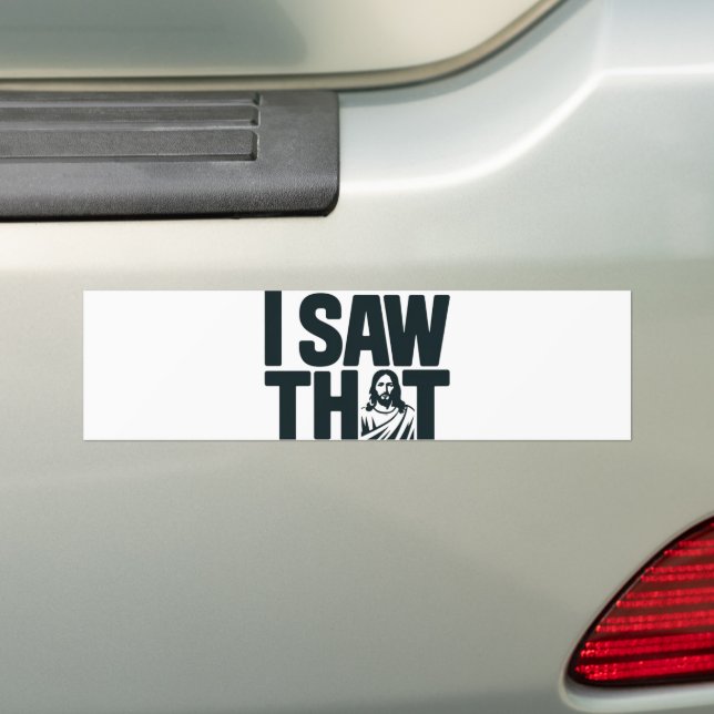 Pegatina Para Coche Jesús cristiano te está vigilando, Jesús lo vi (en coche)