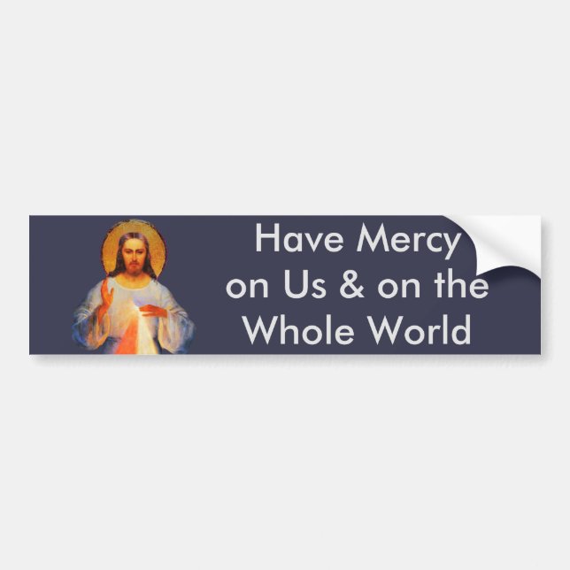 Pegatina Para Coche Jesus Divine Mercy Bumper Sticker (Frente)