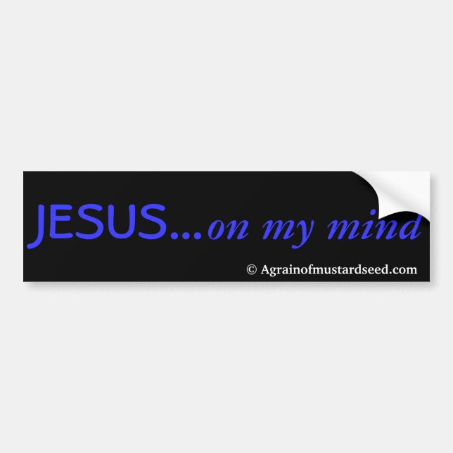 Pegatina Para Coche JESÚS en mi mente Agrainofmustardseed.com (Frente)