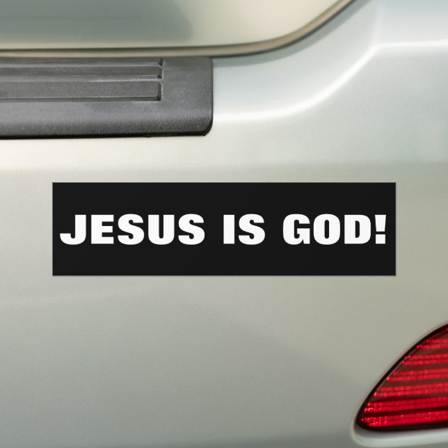 PEGATINA PARA COCHE ¡JESÚS ES DIOS! (en coche)