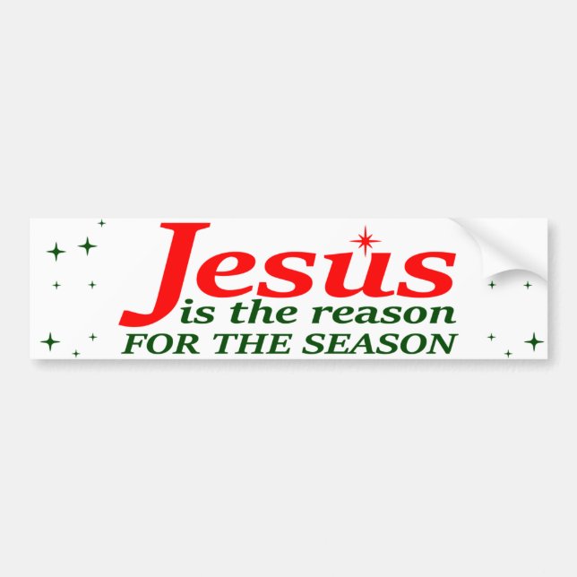 Pegatina Para Coche Jesús es la razón de la temporada (Frente)