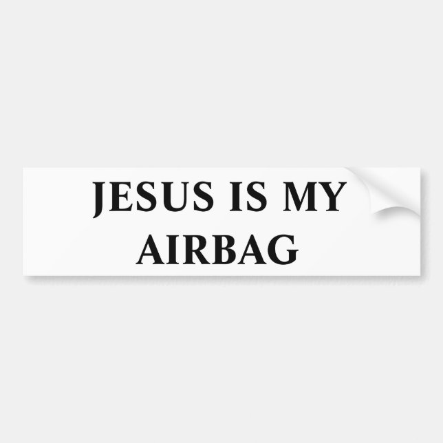 Pegatina Para Coche Jesús es mi saco hinchable (Frente)