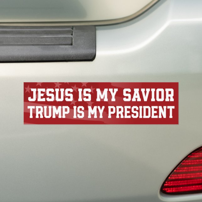 Pegatina Para Coche Jesús Es Mi Salvador Trump Es Mi Presidente (en coche)