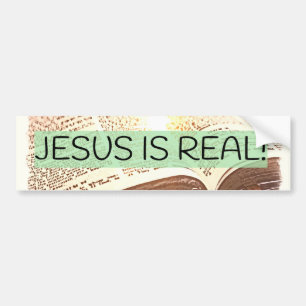 PEGATINA PARA COCHE ¡JESÚS ES REAL!