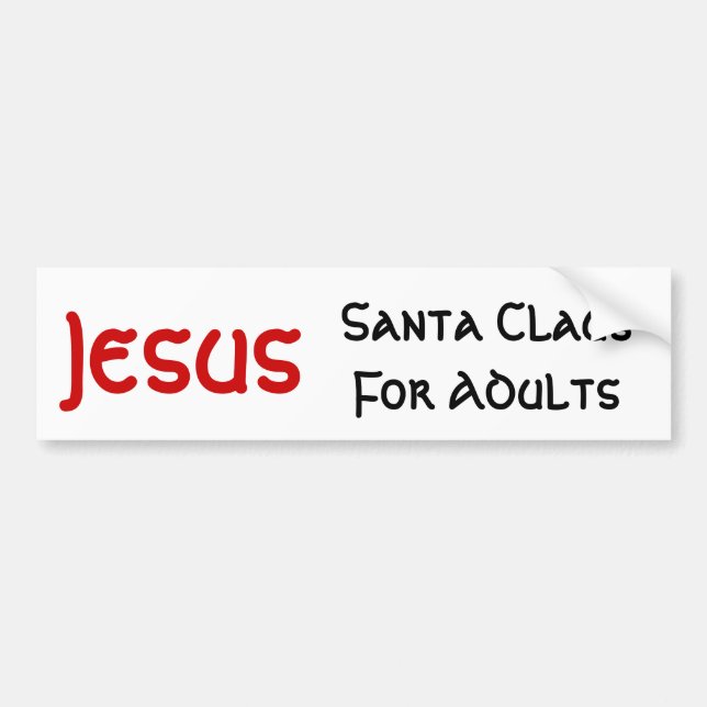 Pegatina Para Coche Jesús es Santa para los adultos (Frente)