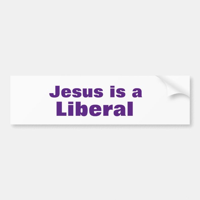 Pegatina Para Coche Jesús es un liberal (Frente)